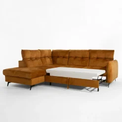 Agio Divani Narożnik rozkładany musztardowy GOJA lewy