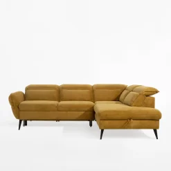 Werdomo Narożnik rozkładany musztardowy ALESSIO L prawy