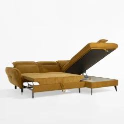 Werdomo Narożnik rozkładany musztardowy ALESSIO L prawy