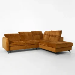 Narożniki|Agio Divani Narożnik rozkładany musztardowy GOJA prawy