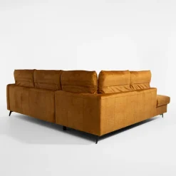 Narożniki|Agio Divani Narożnik rozkładany musztardowy GOJA prawy