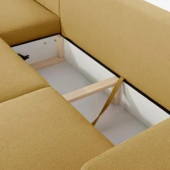 Narożniki|inny Narożnik rozkładany musztardowy PERA lewy