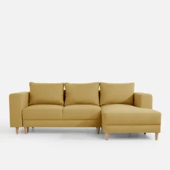 Narożniki|inny Narożnik rozkładany musztardowy PERA prawy