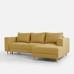 Narożniki|inny Narożnik rozkładany musztardowy PERA prawy