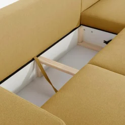 Narożniki|inny Narożnik rozkładany musztardowy PERA prawy