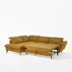 Narożniki|Werdomo Narożnik rozkładany musztardowy ALESSIO L lewy