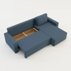 Narożniki|Exline Narożnik rozkładany niebieski ASNA