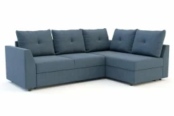 Narożniki|Exline Narożnik rozkładany niebieski SORINO prawy