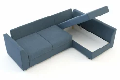 Narożniki|Exline Narożnik rozkładany niebieski SORINO prawy