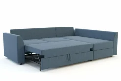 Narożniki|Exline Narożnik rozkładany niebieski SORINO prawy