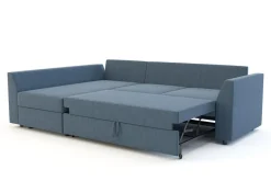 Narożniki|Exline Narożnik rozkładany niebieski SORINO lewy