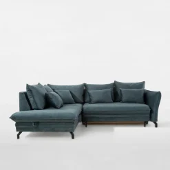 Narożniki|FN Design Narożnik rozkładany niebieski OPTIMA lewy