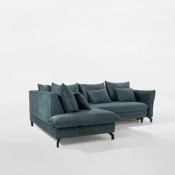 Narożniki|FN Design Narożnik rozkładany niebieski OPTIMA lewy