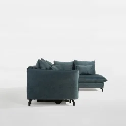 Narożniki|FN Design Narożnik rozkładany niebieski OPTIMA lewy