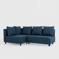 Narożniki|IMPERIAL-MEBLE (D.C.M. FRESH) Narożnik rozkładany niebieski LOGOS lewy