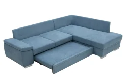 Narożnik rozkładany niebieski GARIX prawy