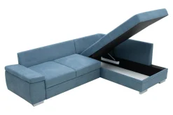 Narożnik rozkładany niebieski GARIX prawy