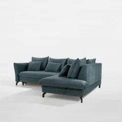 Narożniki|FN Design Narożnik rozkładany niebieski OPTIMA prawy