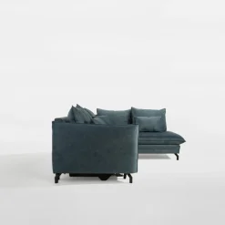 Narożniki|FN Design Narożnik rozkładany niebieski OPTIMA prawy