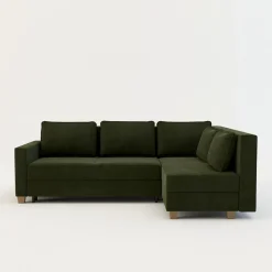 Comfort Line Narożnik rozkładany oliwkowy SPELLO prawy