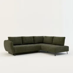 Narożniki|Exline Narożnik rozkładany oliwkowy AMELIA prawy