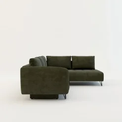 Narożniki|Exline Narożnik rozkładany oliwkowy AMELIA prawy