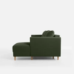 inny Narożnik rozkładany oliwkowy PERA prawy