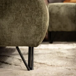 Exline Narożnik rozkładany oliwkowy AMELIA lewy