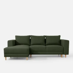 Narożniki|inny Narożnik rozkładany oliwkowy PERA lewy