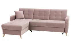 Narożniki|Exline Narożnik rozkładany różowy VOLARE