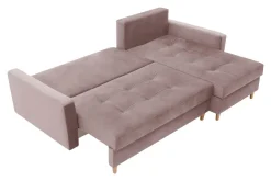 Narożniki|Exline Narożnik rozkładany różowy ZOYA