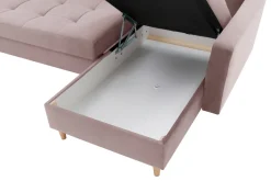 Narożniki|Exline Narożnik rozkładany różowy ZOYA