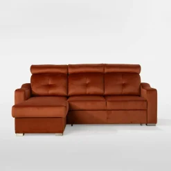 Narożniki| Narożnik rozkładany rudy ARES lewy