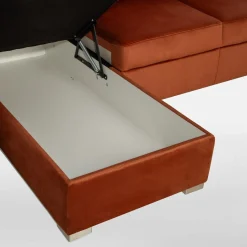 Narożniki| Narożnik rozkładany rudy ARES lewy