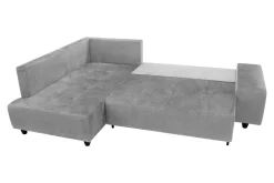 Narożniki|Comfort Line Narożnik rozkładany srebrny CALPE lewy