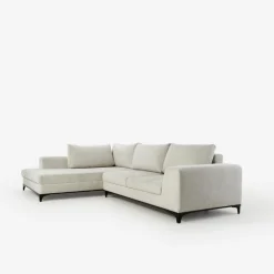 Instilo Narożnik rozkładany szarobeżowy BOLOGNA prawy