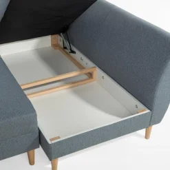 Fresh Narożnik rozkładany szaroniebieski MONACO