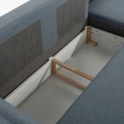 Fresh Narożnik rozkładany szaroniebieski MONACO