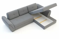 Narożniki|Exline Narożnik rozkładany szary BERISSO prawy