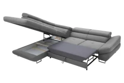 Narożniki|Instilo Narożnik rozkładany szary FABIO prawy