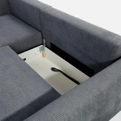 Narożniki|inny Narożnik rozkładany szary HORTA lewy