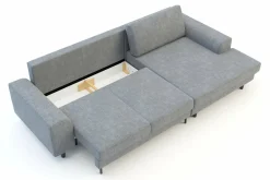 Narożniki|Comfort Line Narożnik rozkładany szary HARISON prawy