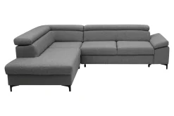 Softi Narożnik rozkładany szary LONIGO prawy