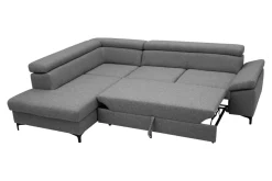 Softi Narożnik rozkładany szary LONIGO prawy