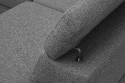 Softi Narożnik rozkładany szary LONIGO lewy