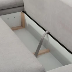 New Form Narożnik rozkładany szary OZZY U prawy