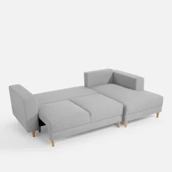 inny Narożnik rozkładany szary PERA prawy