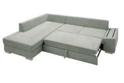 Narożniki| Narożnik rozkładany szary SELENA lewy