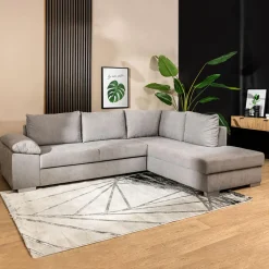 Narożniki| Narożnik rozkładany szary SELENA prawy