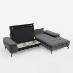 Narożniki|New Form Narożnik rozkładany szary VESPA prawy